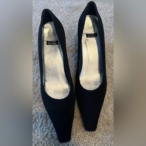 Stuart Weitzman black kitten heels